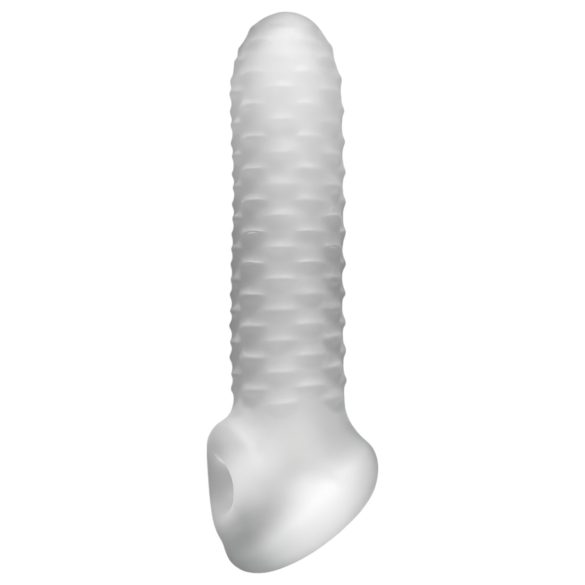 Fat Boy Checker Box - funda pene - textura relieve - 17cm blanco
