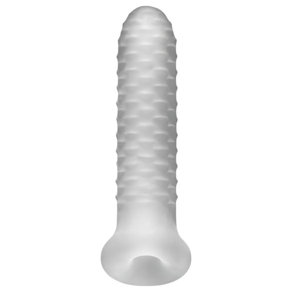 Fat Boy Checker Box - funda pene - textura relieve - 17cm blanco