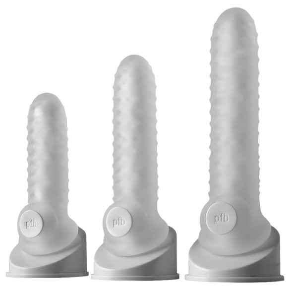 Fat Boy Checker Box - funda pene - textura relieve - 17cm blanco