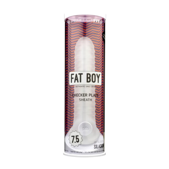 Fat Boy Checker Box - funda pene (19cm) - blanco