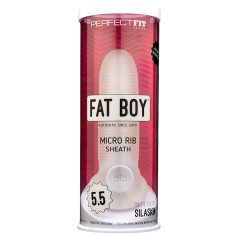 Fat Boy Micro Ribbed - funda para pene (15cm) - blanco