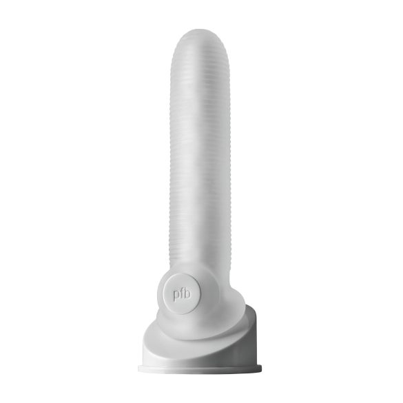 Fat Boy Micro Ribbed - funda para pene texturizada - 19 cm - blanco