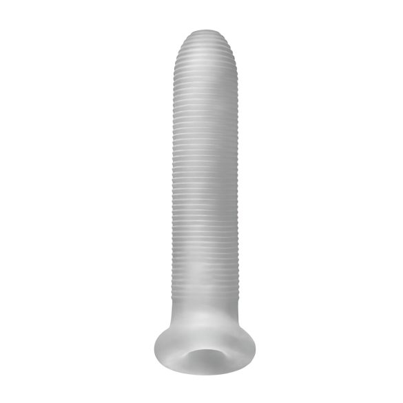 Fat Boy Micro Ribbed - funda para pene texturizada - 19 cm - blanco