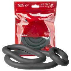   Perfect Fit Ultra Wrap - Set de anillos gruesos para pene - negro (3uds)