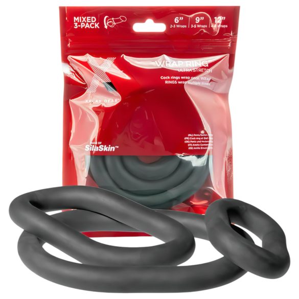 Juego de Anillos Engrosadores Perfect Fit Ultra - Negro (3 uds)