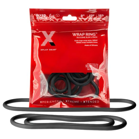 Juego Perfect Fit Slim Wrap - Anillos Ajustados para Placer - Negro (3 piezas)