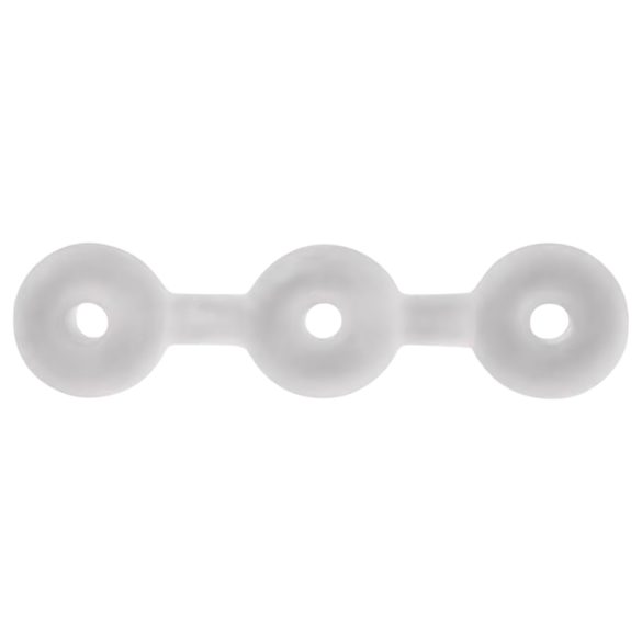 Perfect Fit Triple - trío de anillos para pene (blanco)