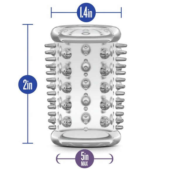 Stay Hard - anillo para pene con púas pequeñas - transparente