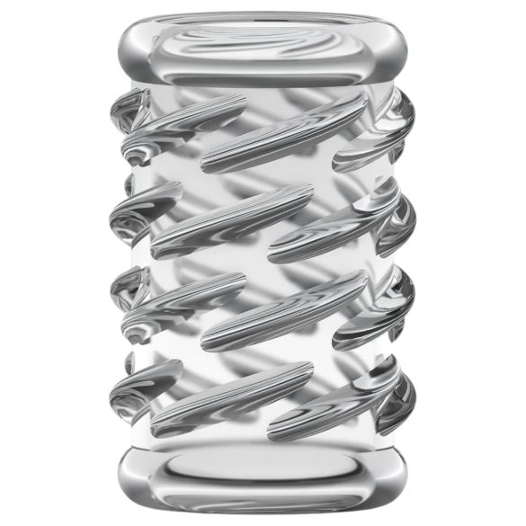 Stay Hard - funda pene texturizada - silicona transparente