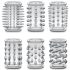 Stay Hard - Set de Anillos Transparentes (6 uds)
