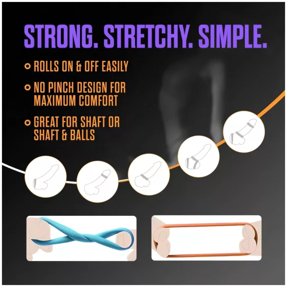 King of the Ring - set de anillos para pene - colores surtidos (6 uds)