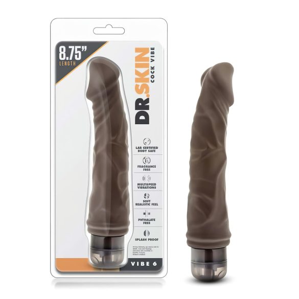Dr. Skin Vibe No.6. - vibrador realista (marrón)