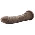 Dr. Skin 8.5 - Dildo realista marrón con ventosa (20,5 cm)