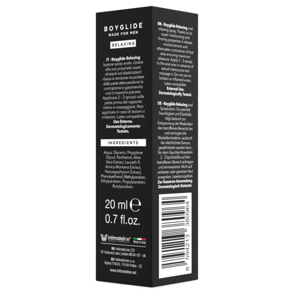 Intimateline Boyglide - spray relajante anal para hombres (20 ml)