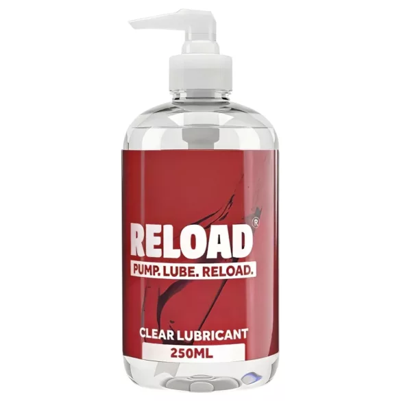Reload - lubricante transparente a base de agua en frasco con bomba (250 ml)