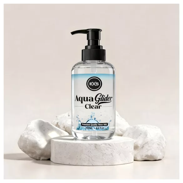 EXS AquaGlider Clear - lubricante transparente a base de agua en frasco con dosificador (250 ml)