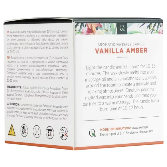 Exotiq - vela de masaje - vainilla y ámbar - 60g