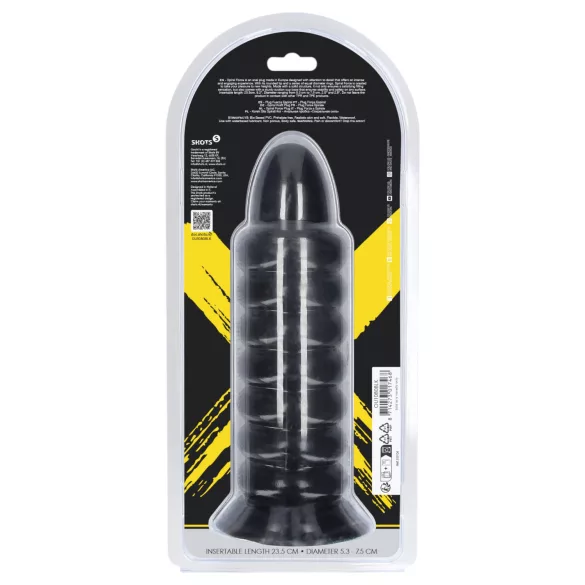 Ouch! Spiral Force - plug anal en espiral (negro) - 23,5 cm