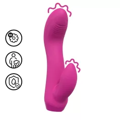 Loveline - mini vibrador curvo con conejito (rosa)