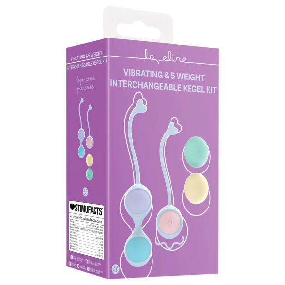 Loveline - bolas chinas vibradoras ajustables - silicona azul