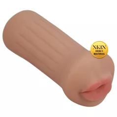   XKIN - masturbador con boca artificial - Talla S (tono natural oscuro)