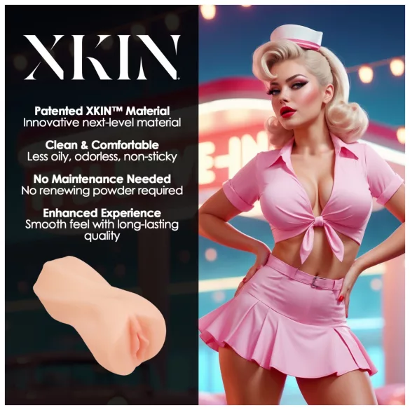 XKIN Cutie Darla - masturbador de vagina realista (color natural)