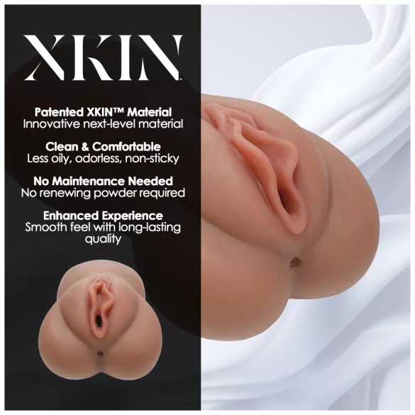 XKIN - vagina artificial realista - Talla L (tono oscuro natural)