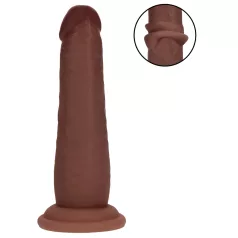   RealRock - consolador realista de doble densidad (marrón) - 15,5 cm