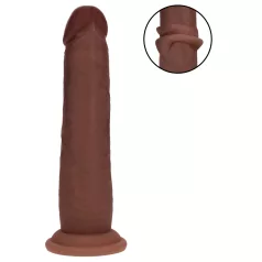   RealRock - Consolador realista de doble densidad (marrón) - 18,5 cm