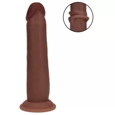   RealRock - consolador realista de doble densidad (marrón) - 20,5 cm