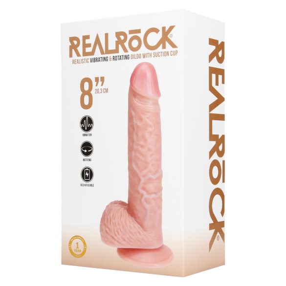 RealRock - vibrador rotatorio - realista - color natural 20,5 cm