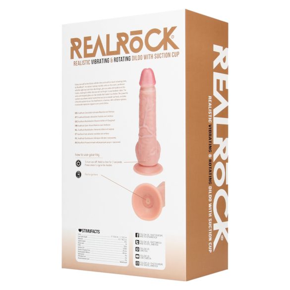 RealRock - vibrador rotatorio - realista - color natural 20,5 cm
