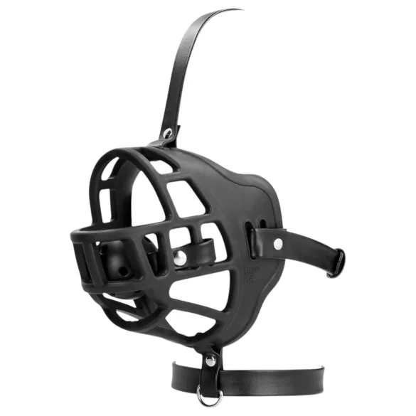 Ouch! - mordaza con boquilla integrada - cuero sintético negro