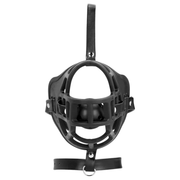 Ouch! - mordaza con boquilla integrada - cuero sintético negro