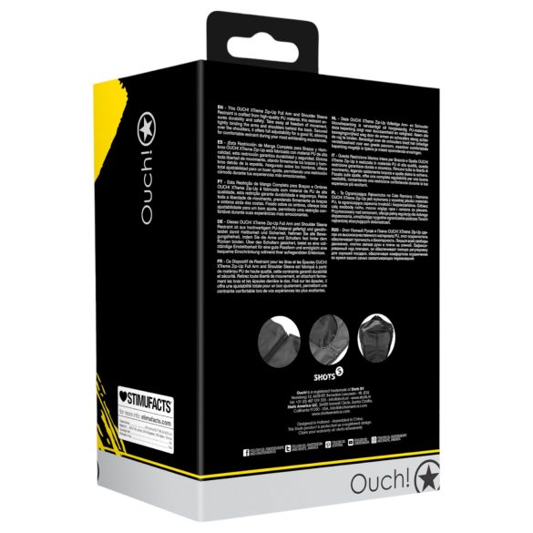 Ouch! - inmovilizador de brazos - ajustable - cuero negro