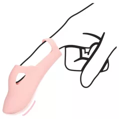 Loveline - vibrador de dedo texturizado - silicona rosa