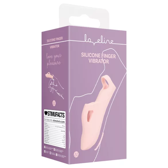 Loveline - vibrador de dedo texturizado - silicona rosa