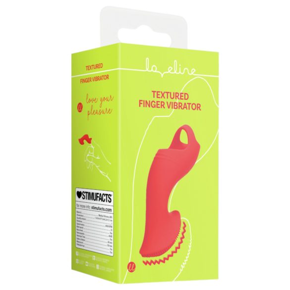 Loveline - vibrador de dedo estimulador - silicona - rojo