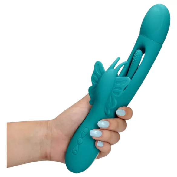 Loveline - vibrador mariposa con lengua - silicona turquesa