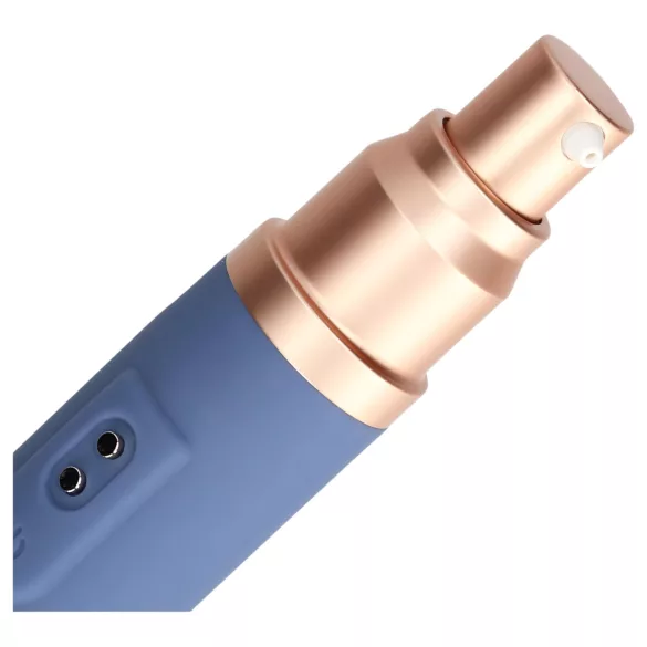 Loveline Travel - vibrador recargable con depósito lubricante - silicona azul