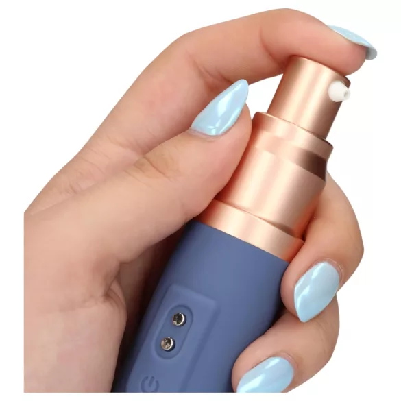 Loveline Travel - vibrador recargable con depósito lubricante - silicona azul