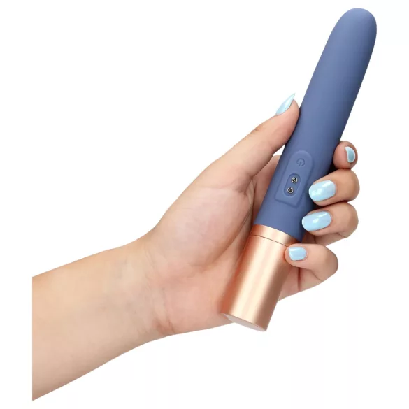 Loveline Travel - vibrador recargable con depósito lubricante - silicona azul