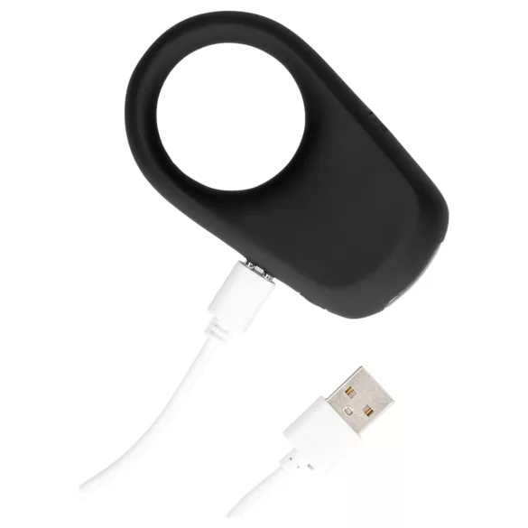 Loveline - anillo vibrador recargable para pene - silicona negra