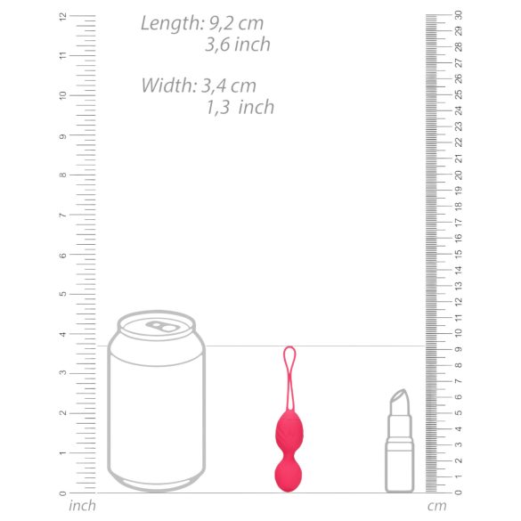 Loveline - bolas vaginales vibradoras texturizadas - silicona rosa
