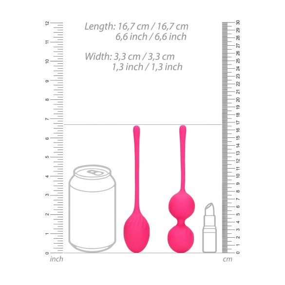 Loveline - bolas kegel con peso - set de 2 piezas - color rosa
