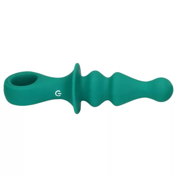Loveline - Consolador anal vibrador recargable con cuentas - silicona verde
