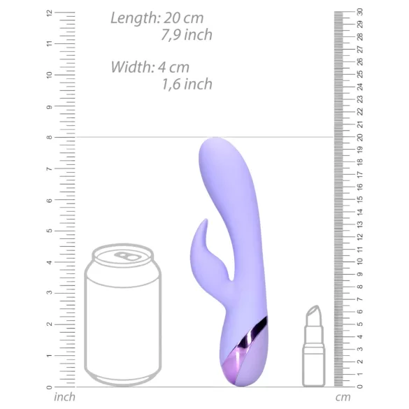 Loveline - vibrador conejito recargable para clítoris y punto G - silicona lila