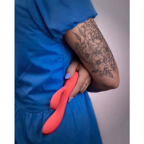 Loveline - vibrador con estimulador de clítoris recargable e impermeable - rosa