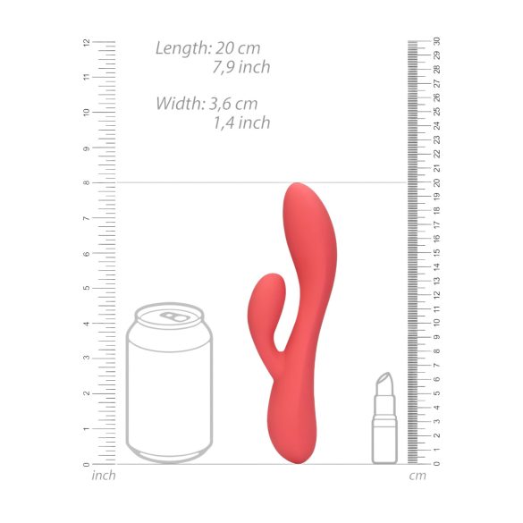 Loveline - vibrador con estimulador de clítoris recargable e impermeable - rosa