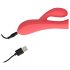 Loveline - vibrador impermeable recargable con estimulador (rosa)